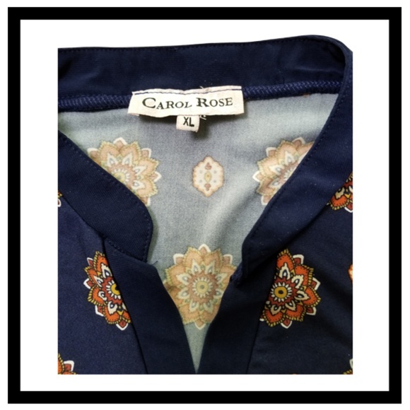 Carol Rose Women's Button Down Tops Size XL Blue - Picture 3 of 4